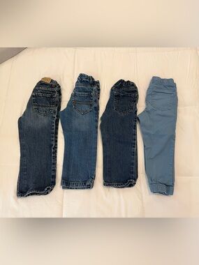 Kids Elastic-Waist Denim & Blue Jogger Pants - 4-Pack